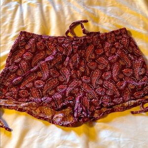 Pink Republic Burgundy Paisley Shorts